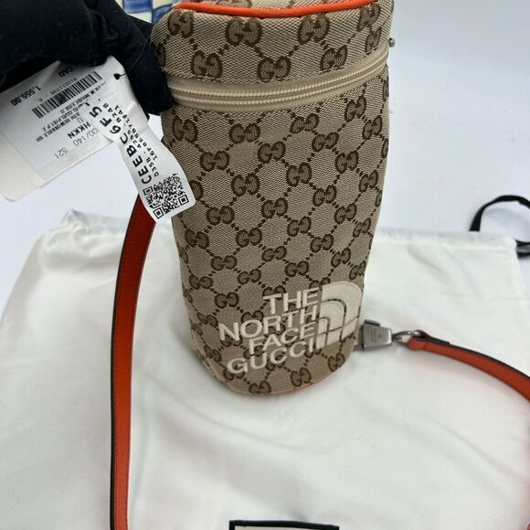 Unisex Gucci, X Northface, GG monogram canvas, shoulder bag made in Italy - Picture 3 of 12